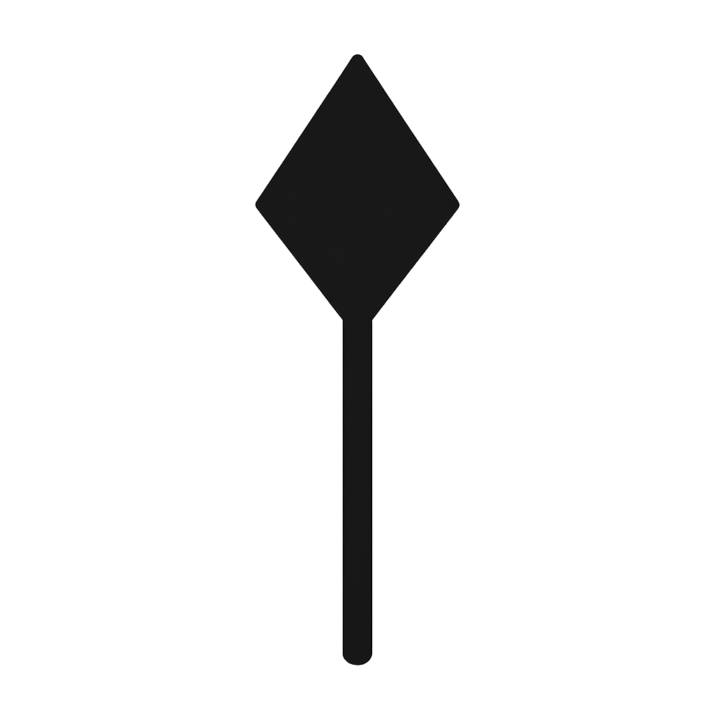 Simple Black Geometric Diamond Spear Arrow