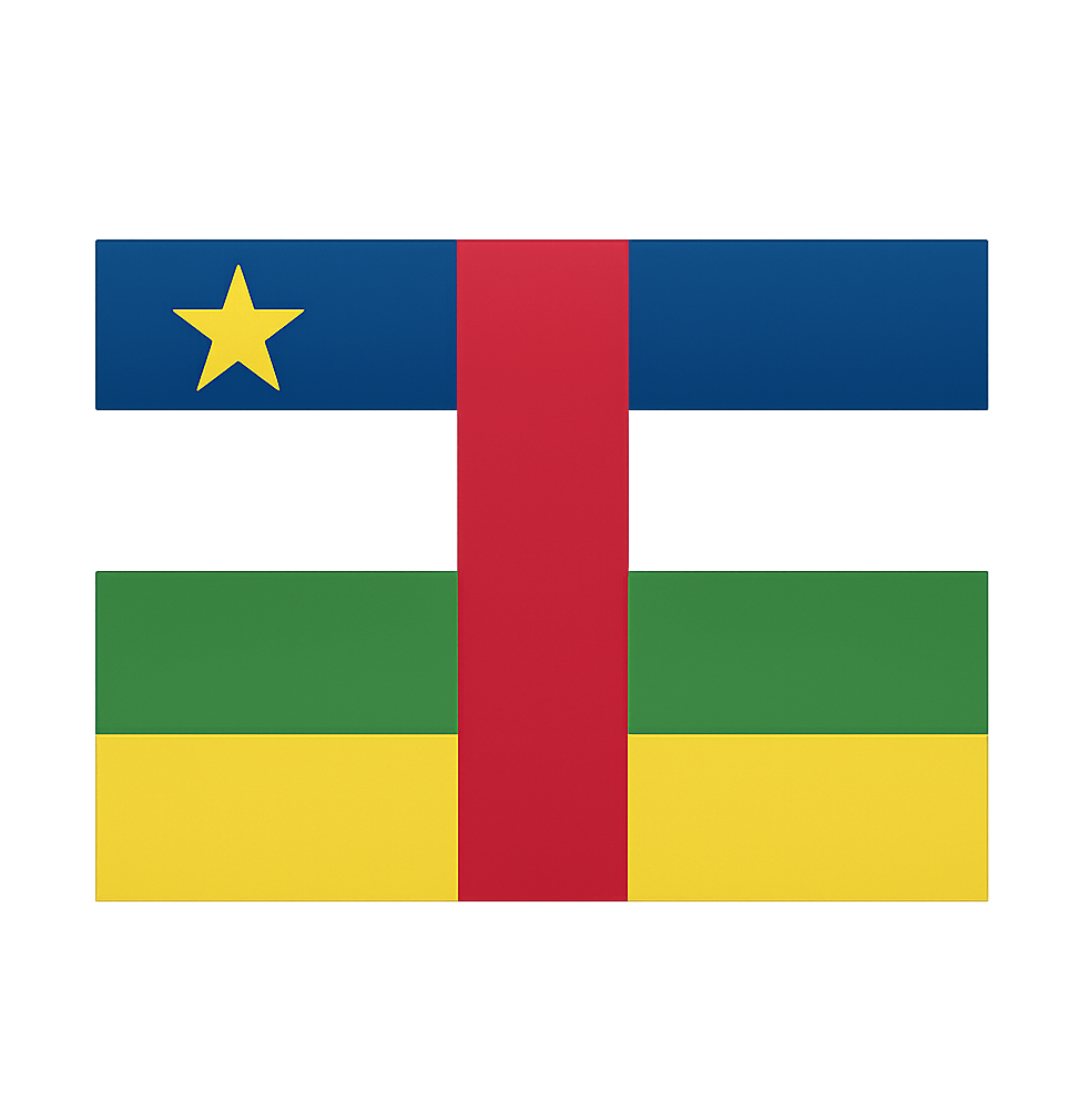 Simple Graphic Design Central African Republic Flag