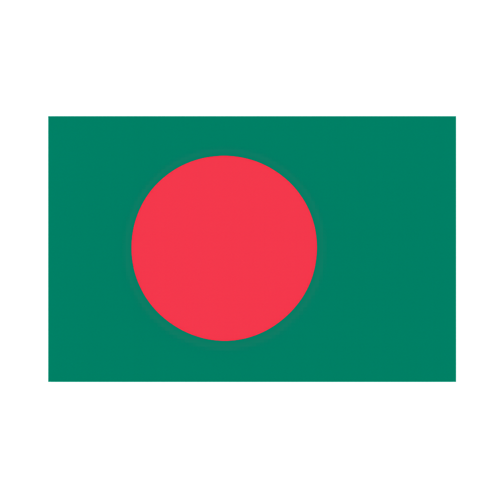 Simple Icon of Bangladesh Flag, Transparent Background