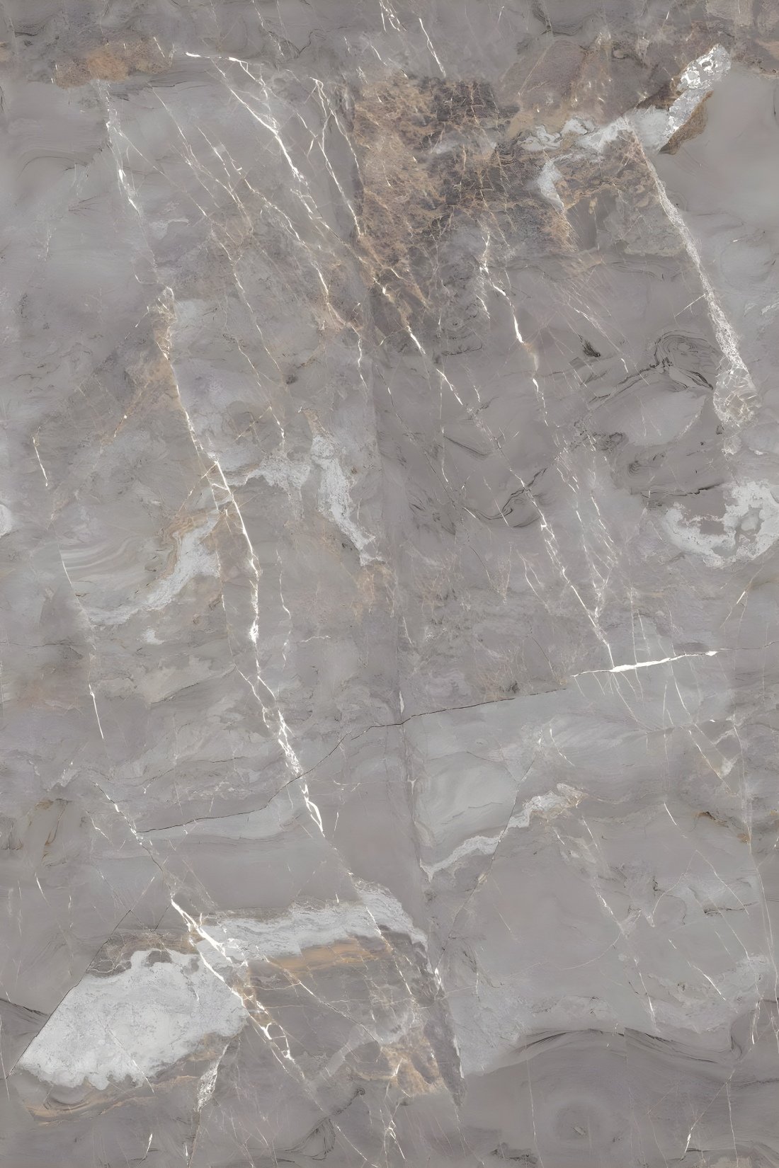 Smooth Silvery Grey Marble Texture with Flash