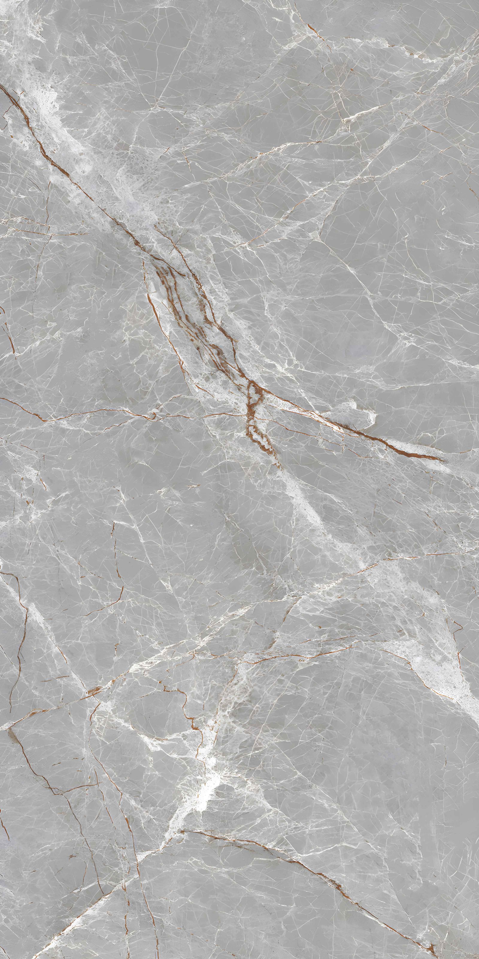 Soft Grey Marble with Rust Vein Texture