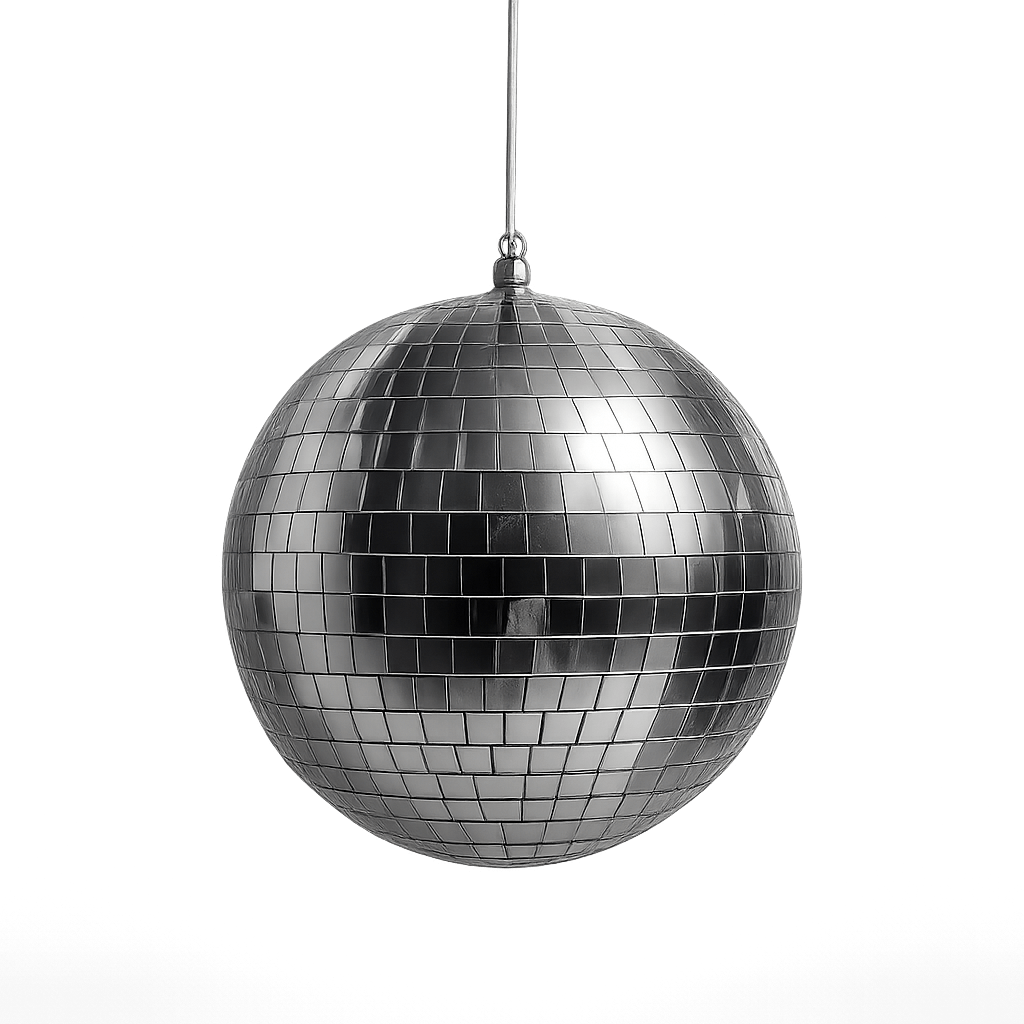 Sparkling Silver Mirror Sphere Disco Ball