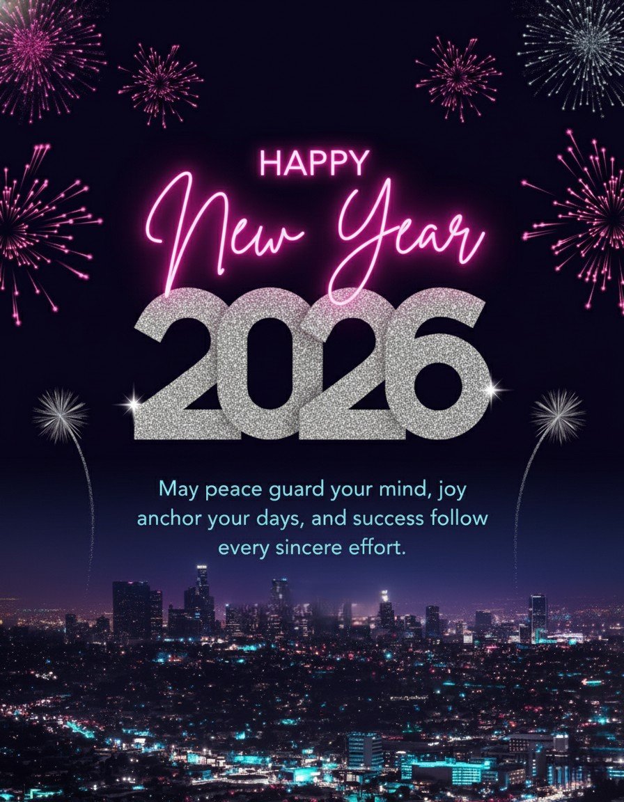 Stylish Happy New Year 2026 Background
