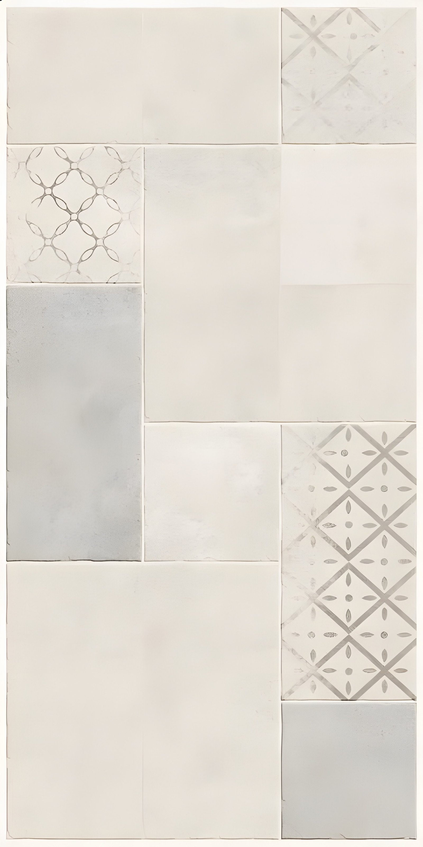 Subtle Neutral Mixed Tile Geometric Patterns