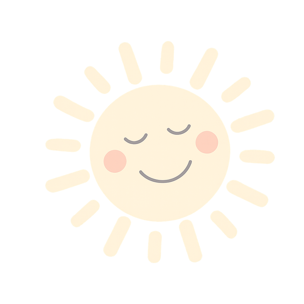 Sunny Sun With Smiling Face And Radiant Rays  Friendly Illustration For Kids' Decor And Posters