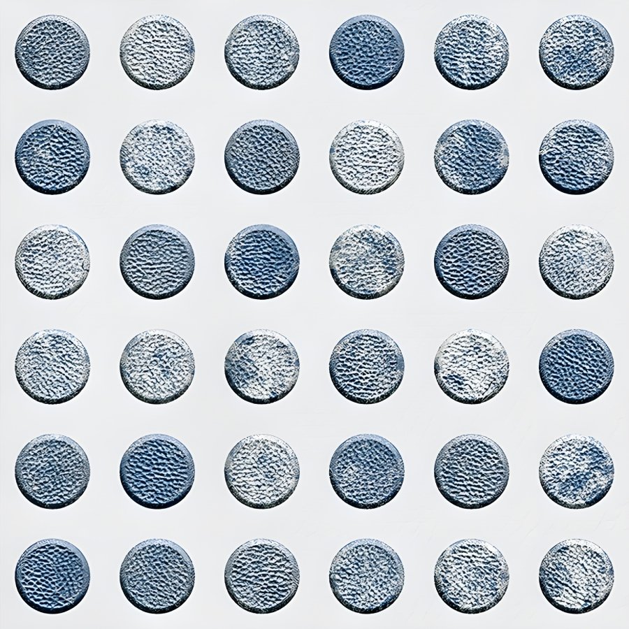 Textured Blue Circle Dot Pattern Tile