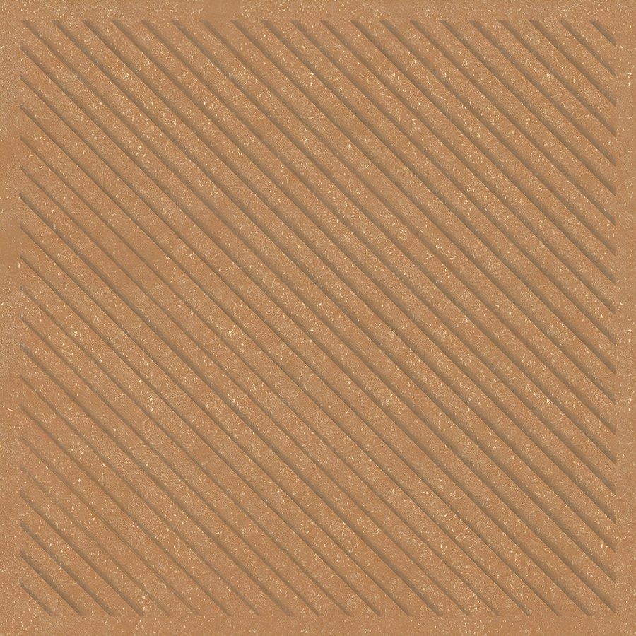 Textured Brown Diagonal Grooved Anti-Skid Tile
