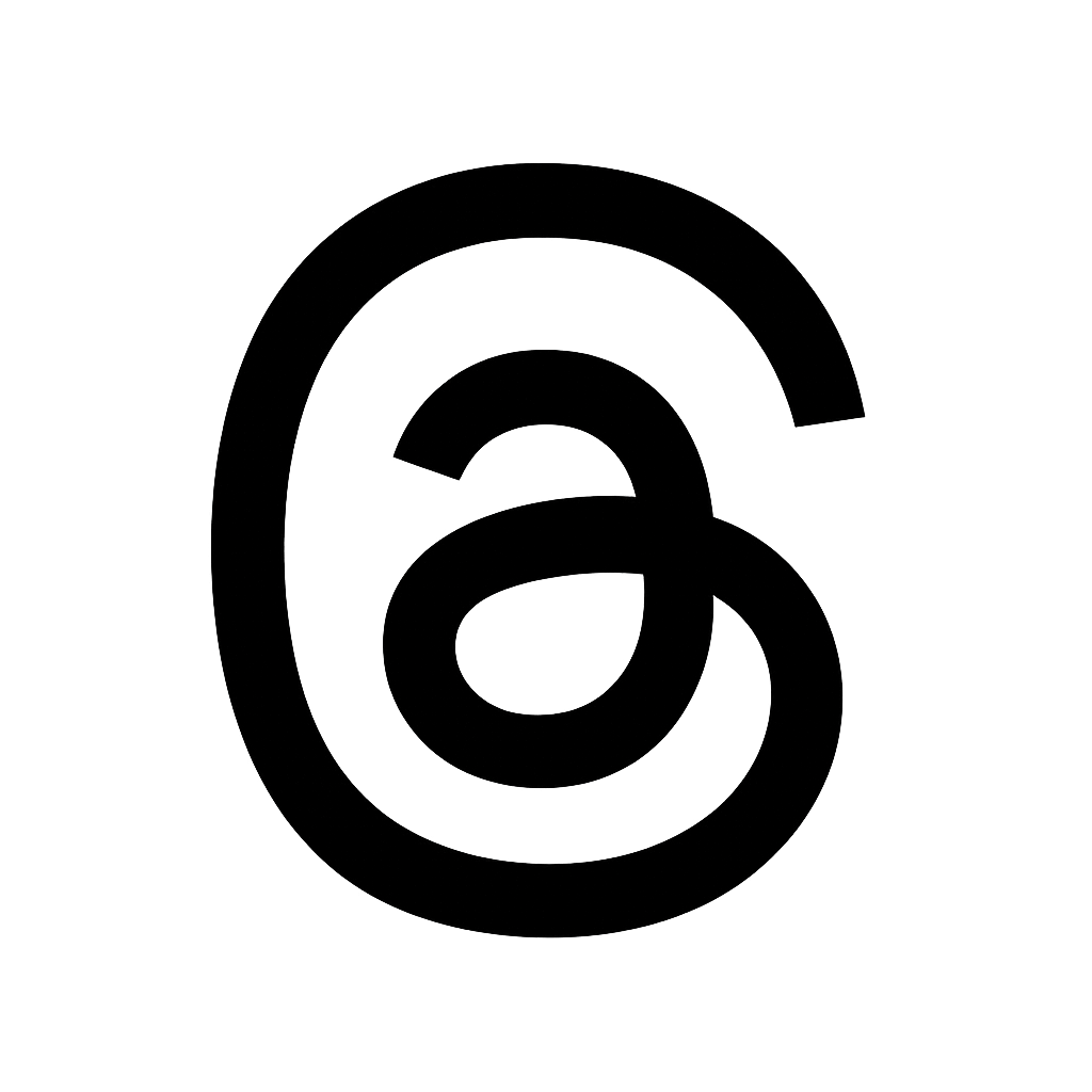 Threads App Logo Dark Aesthetic