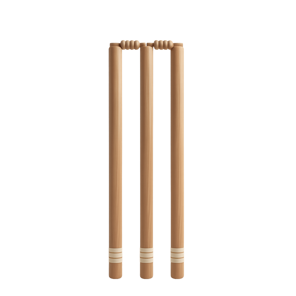 Traditional Wooden Cricket Stumps and Bails