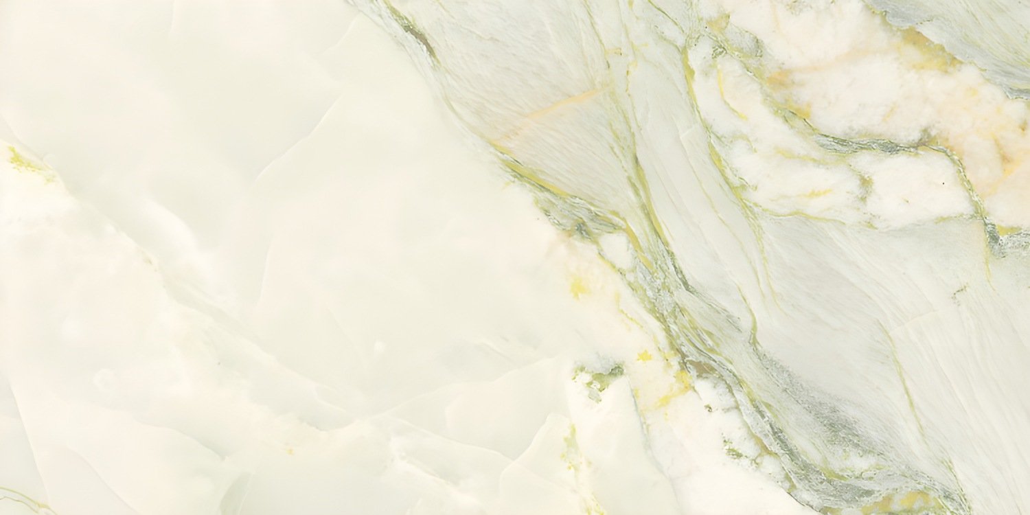 Translucent Pale Yellow Onyx with Green Veins