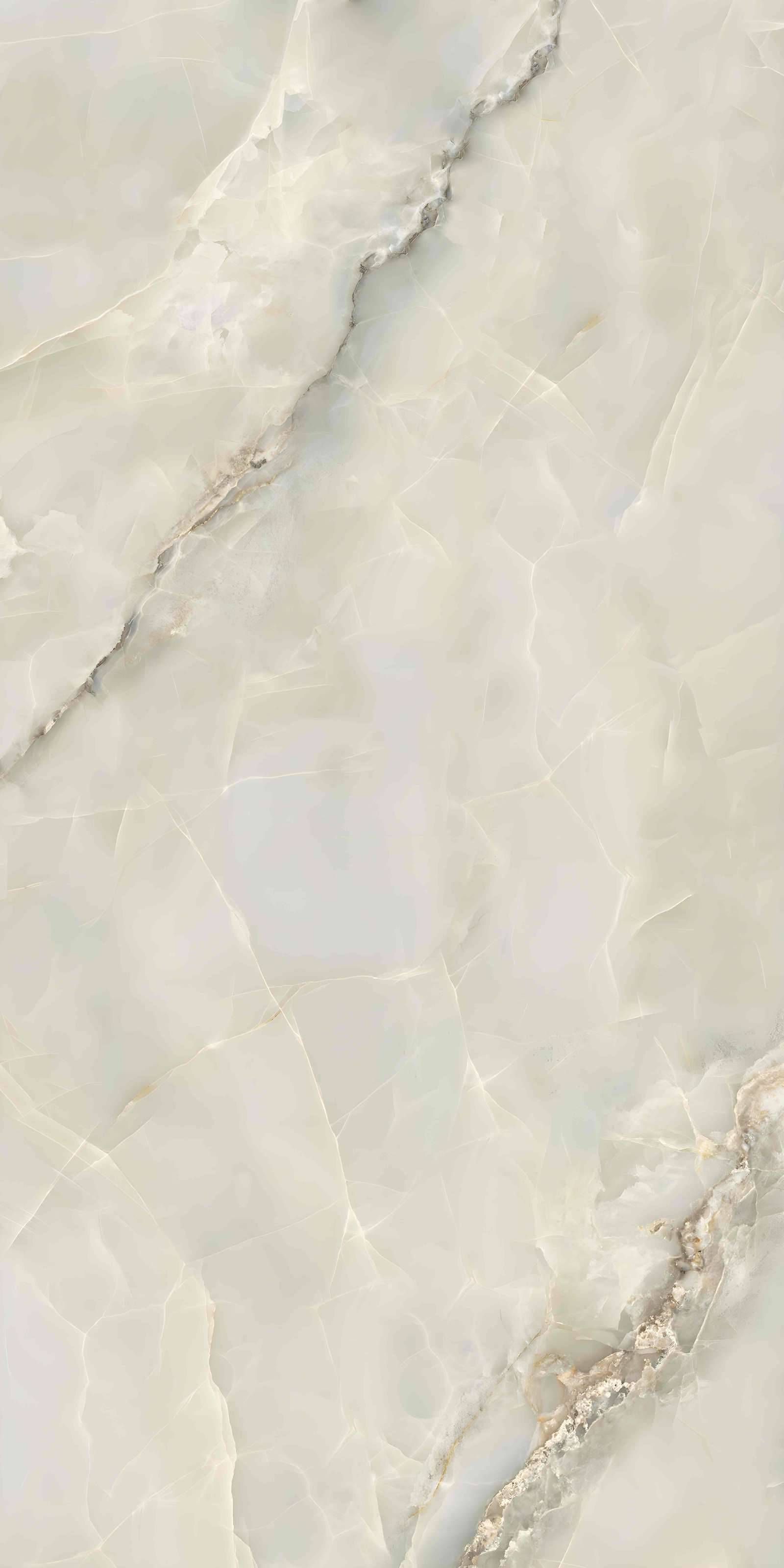Translucent White Green Natural Onyx Stone
