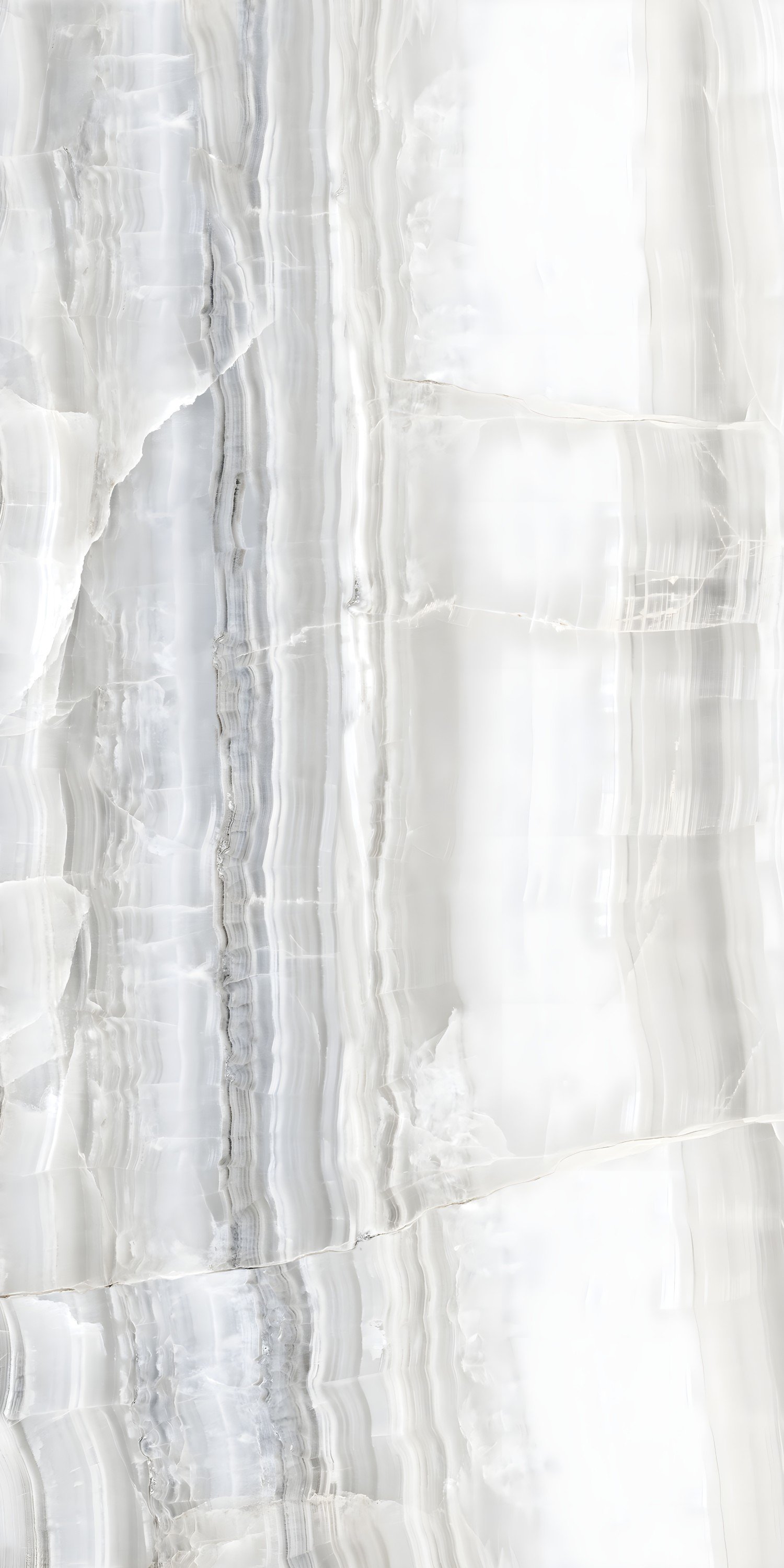 Translucent White Onyx with Grey Veining