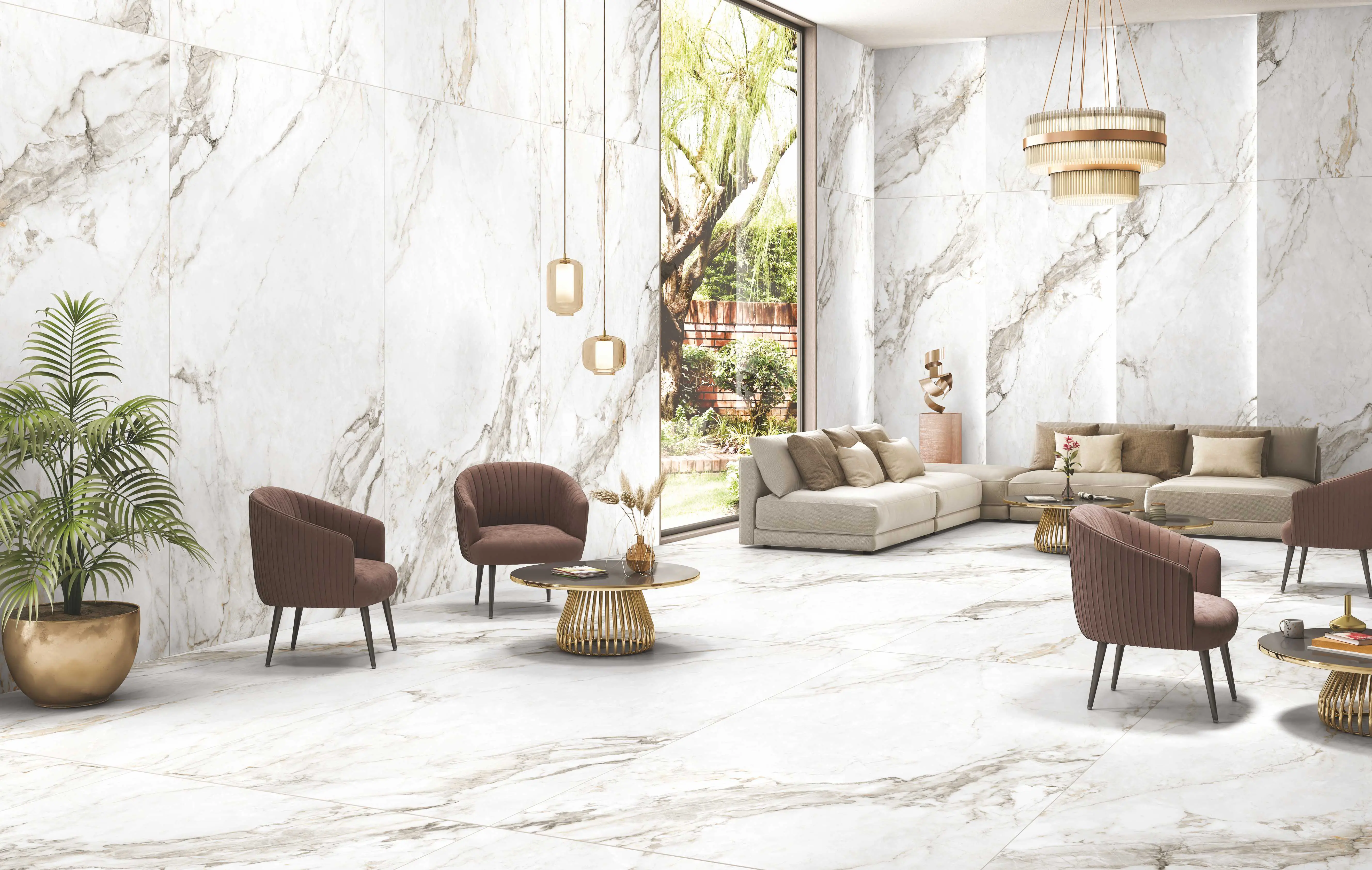 Trumarmi Gold Tiles Living Room Preview