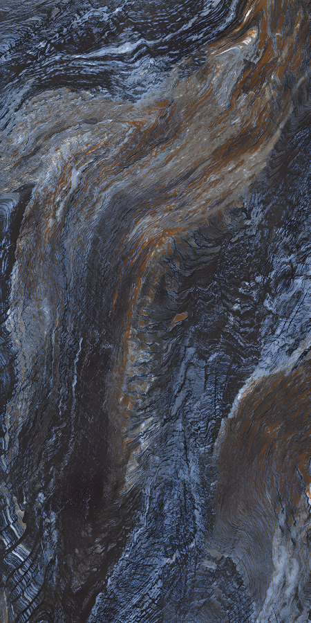 Turbulent Dark Blue and Bronze Stone Texture