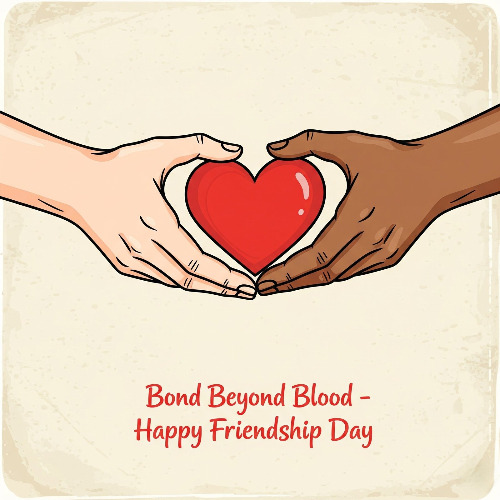 Two Hands Holding a Heart Symbol of Friendship and Love