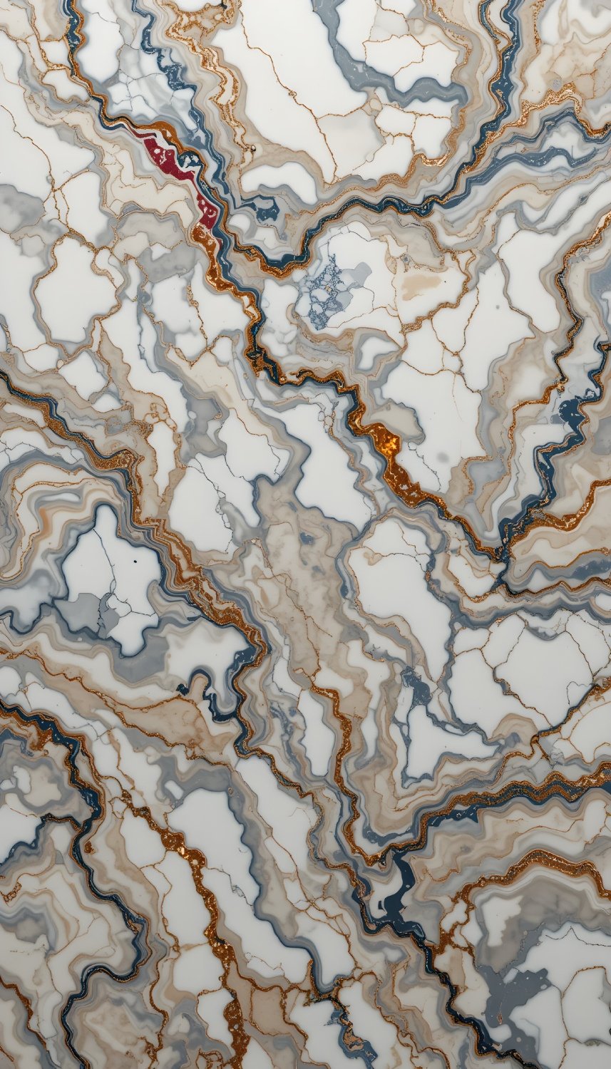 Vibrant Agate Pattern Blue Gold Veining
