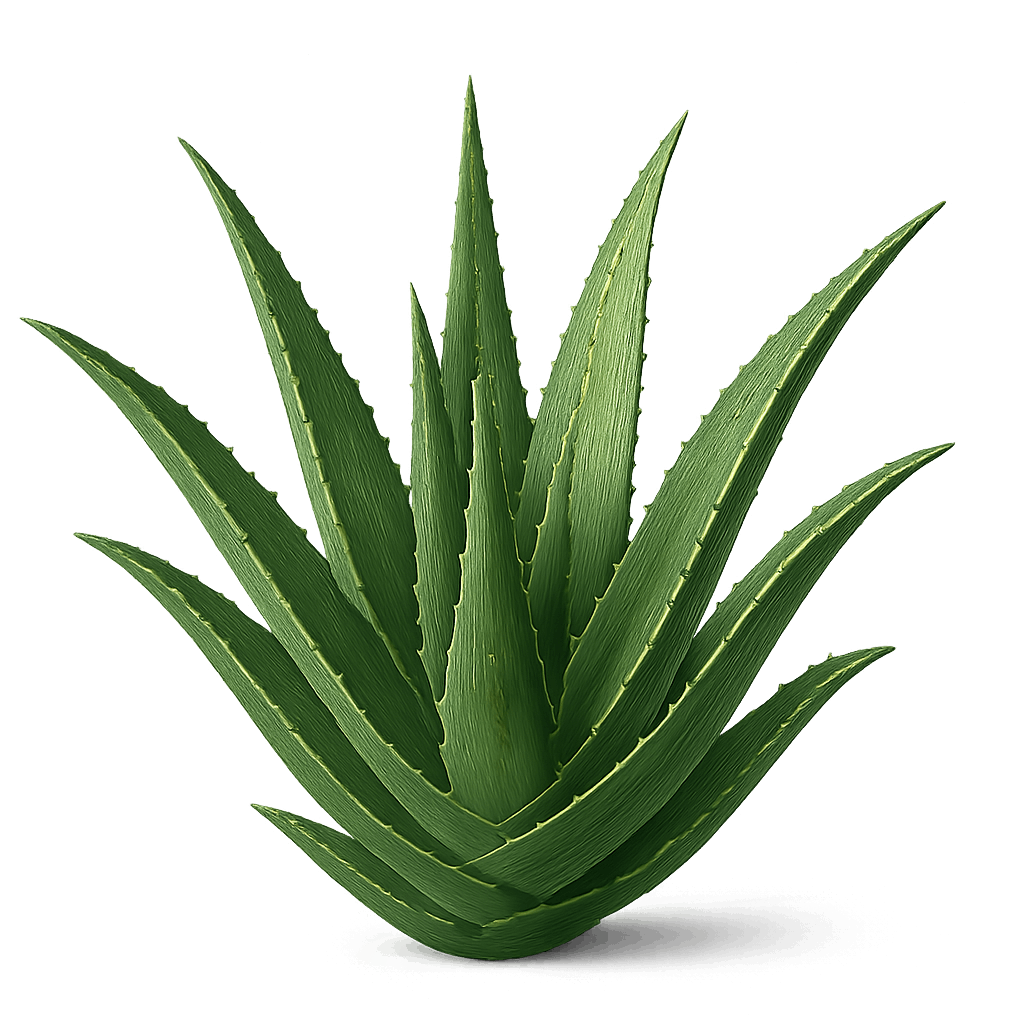 Vibrant Green Potted Aloe Vera Plant Illustration