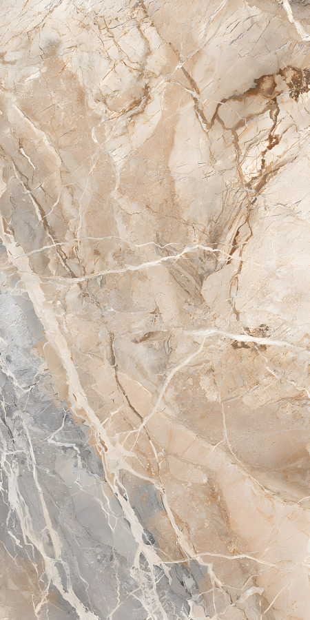 Warm Beige Grey Mixed Marble Slab