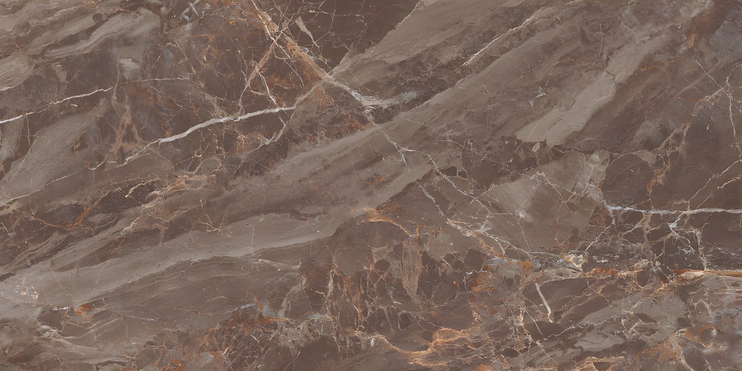 Warm Brown Marble Texture with White Veining