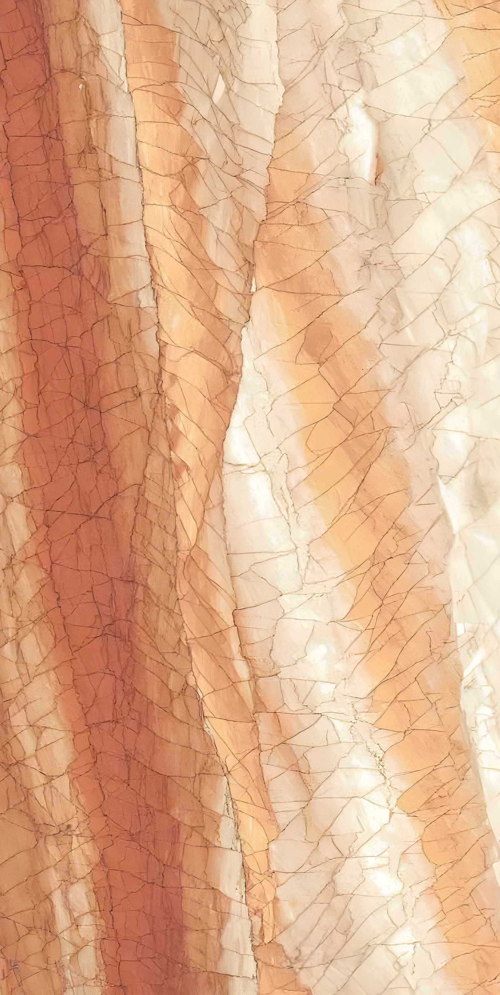 Warm Orange and Peach Cracked Marble Texture