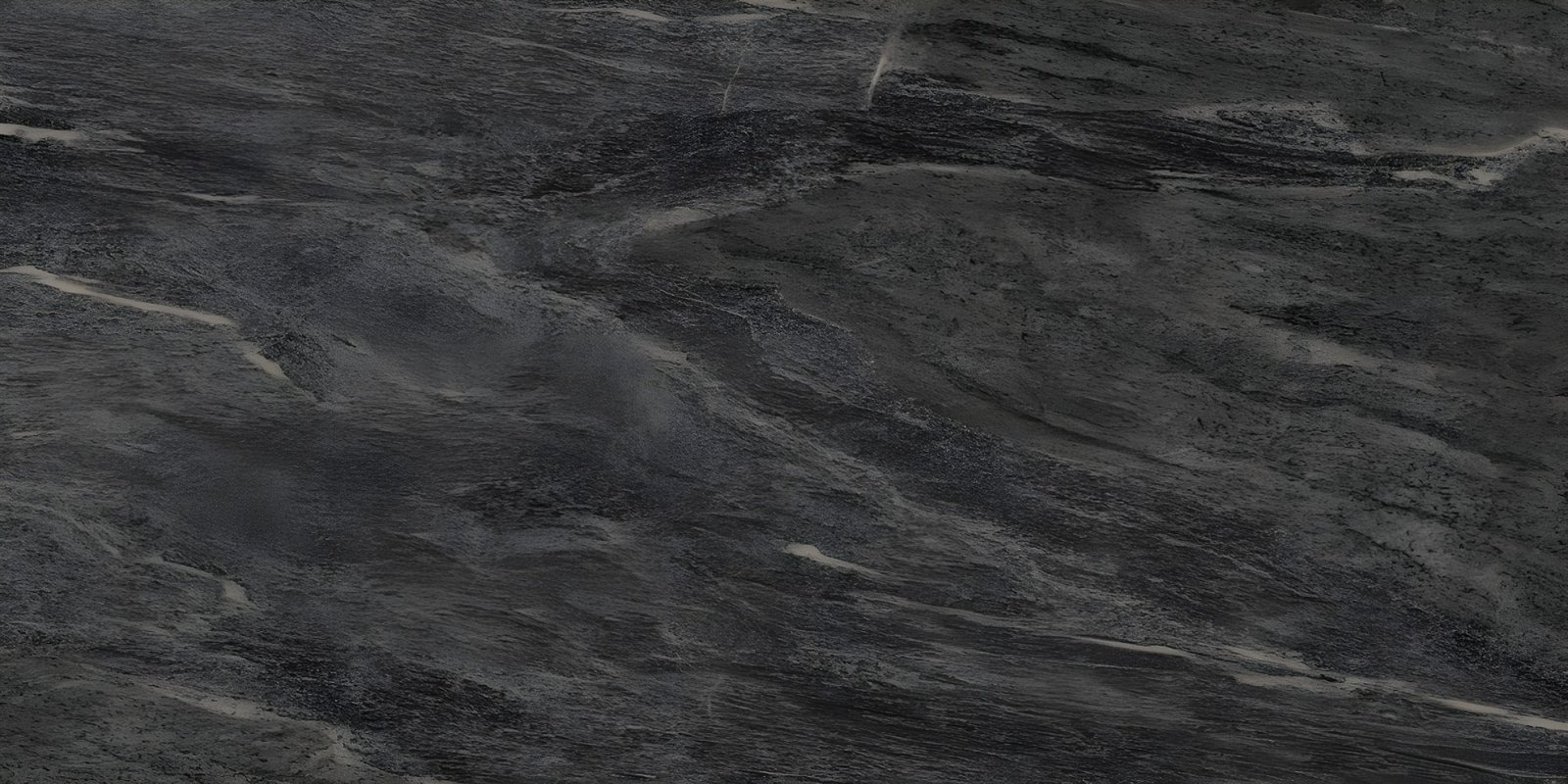 Wavy Dark Gray Natural Stone Texture Slab