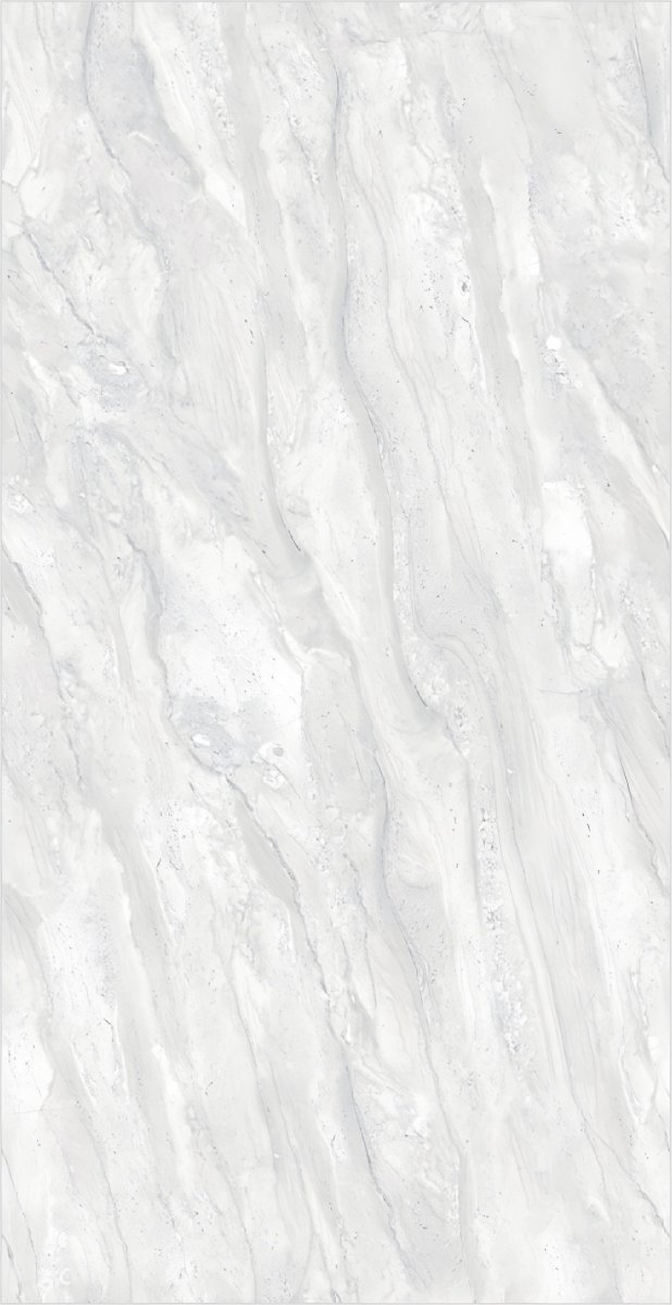 Wavy White Marble Tile with Grey Veins