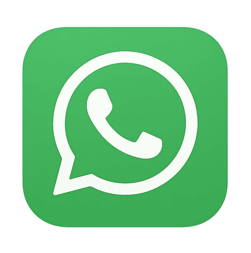 WhatsApp Logo Icon on Transparent background