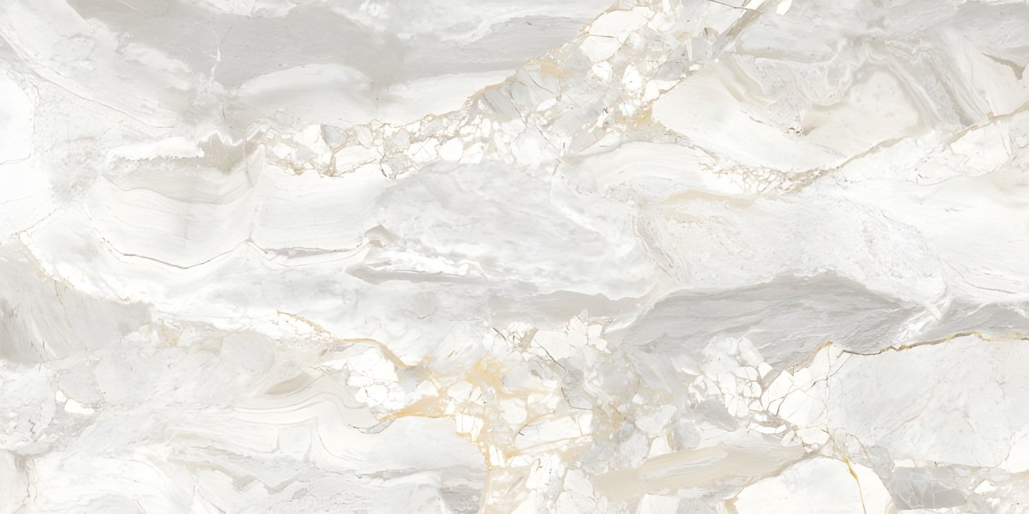 White Breccia Marble Gold Fragments