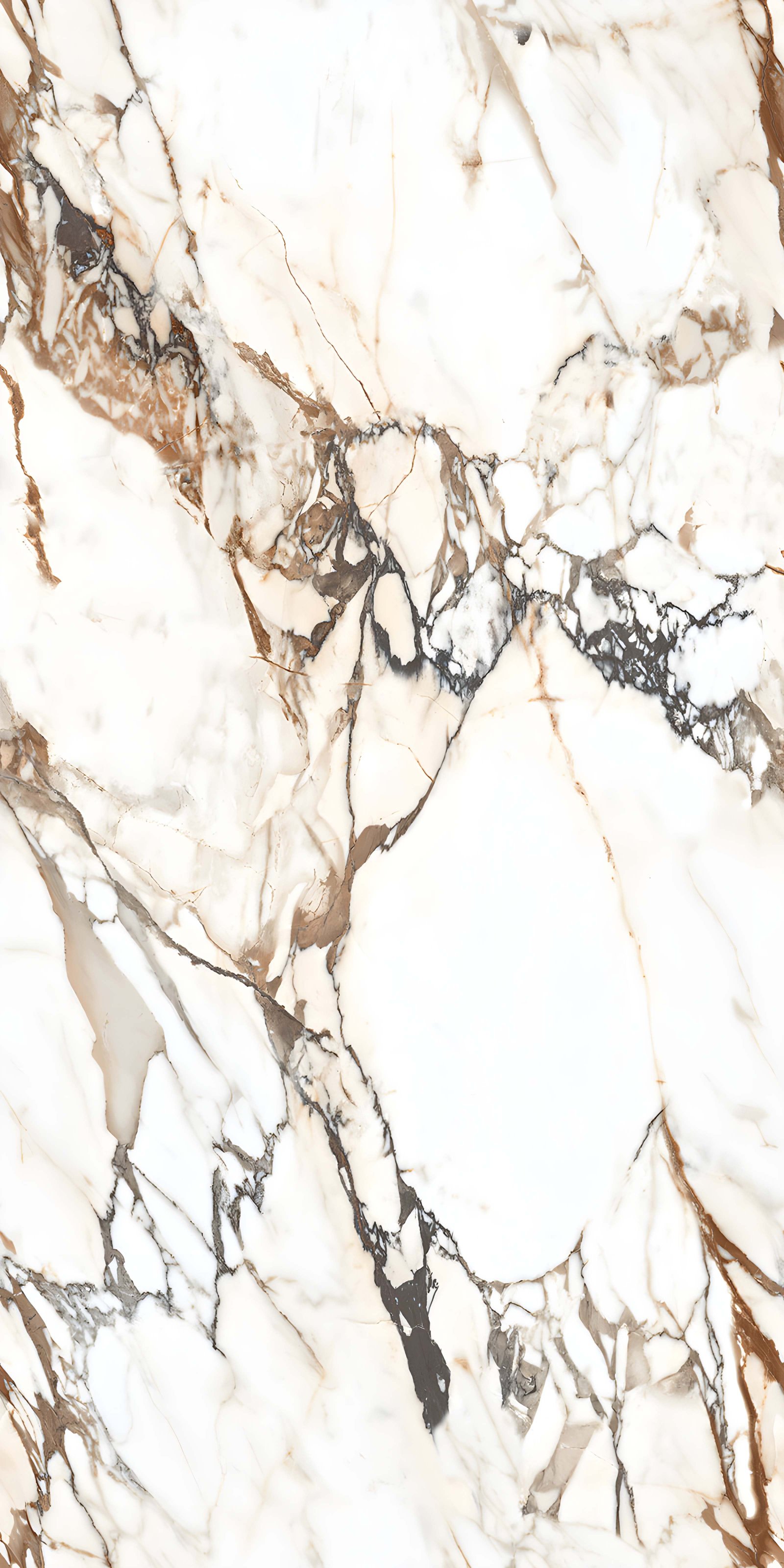 White Marble Brown Black Veining Stone Texture