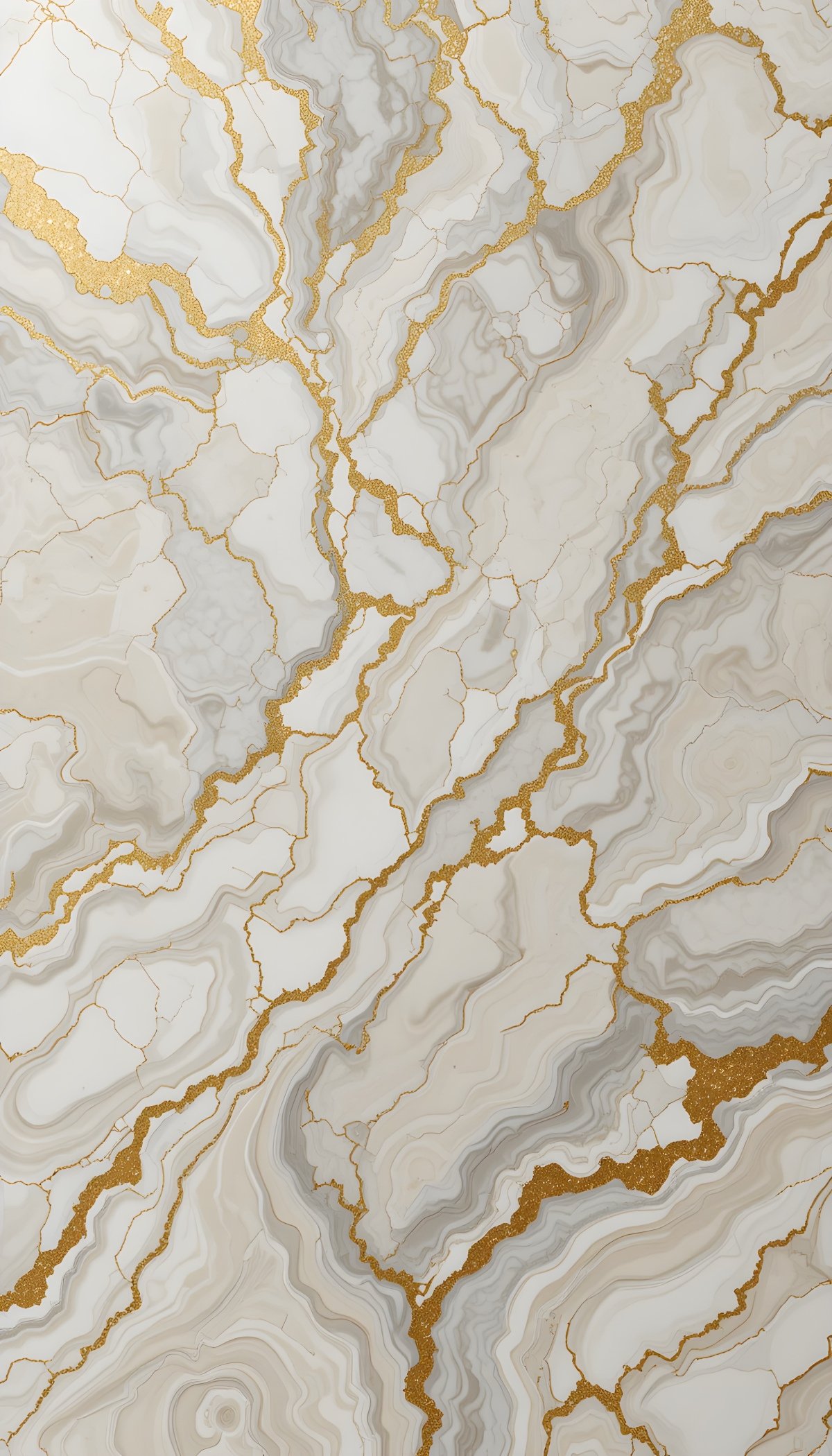 White Marble Cracked Veins Gold Glitter Texture