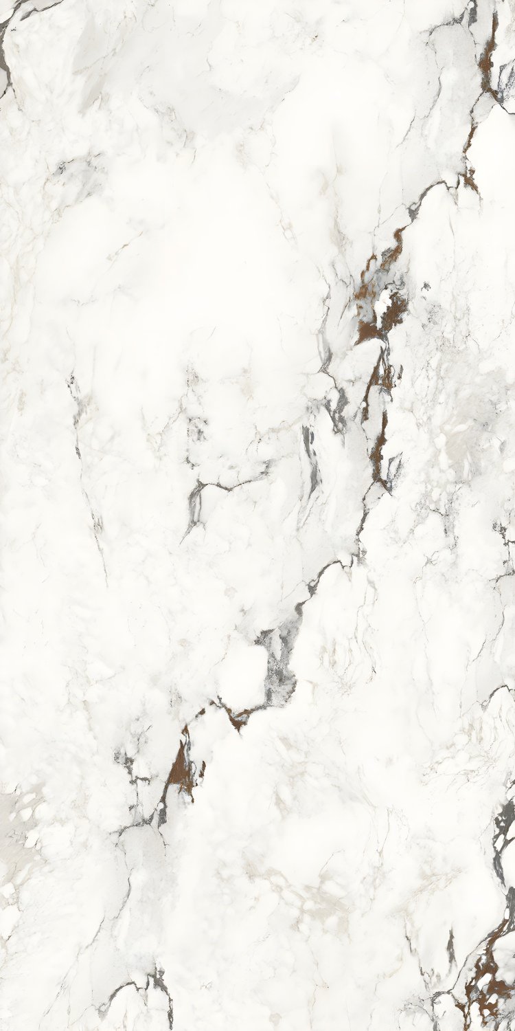 White Marble Slab Dark Grey Brown Veins