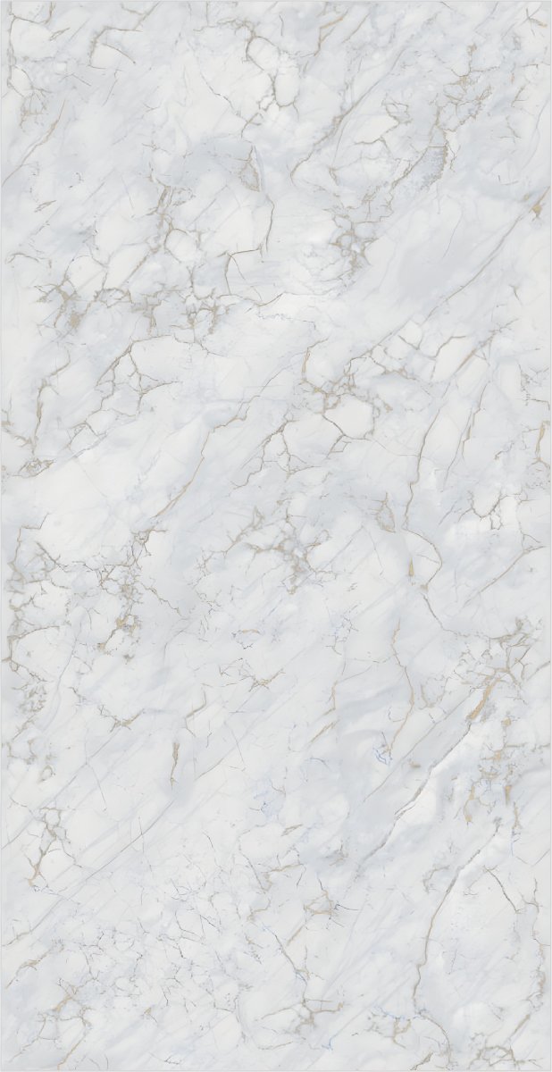 White Marble Tile with Thin Gold Veining
