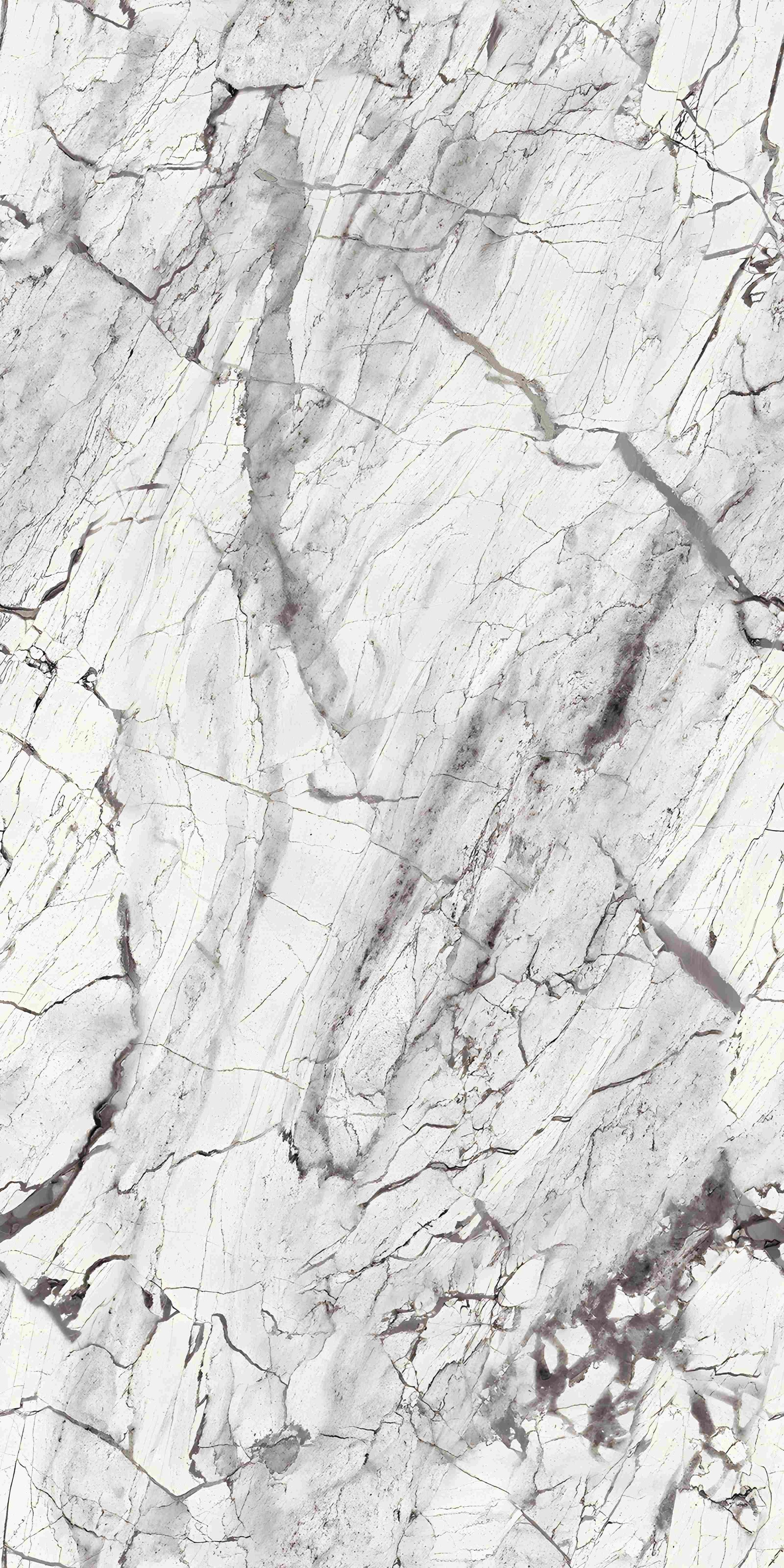 White Natural Marble with Fractured Grey Veins