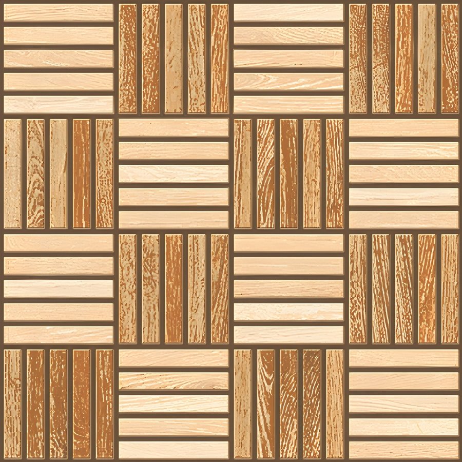Wood Look Checker Parking Tile Design