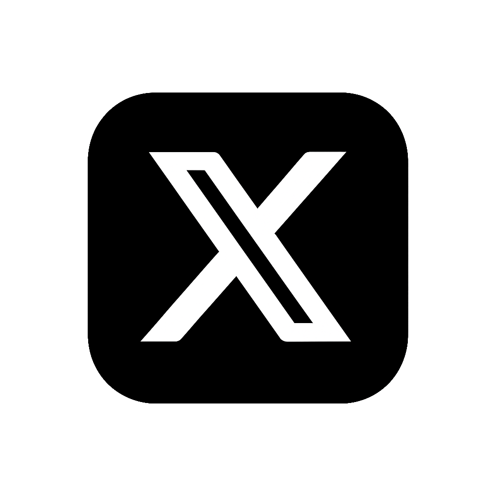 X Logo White Black Background