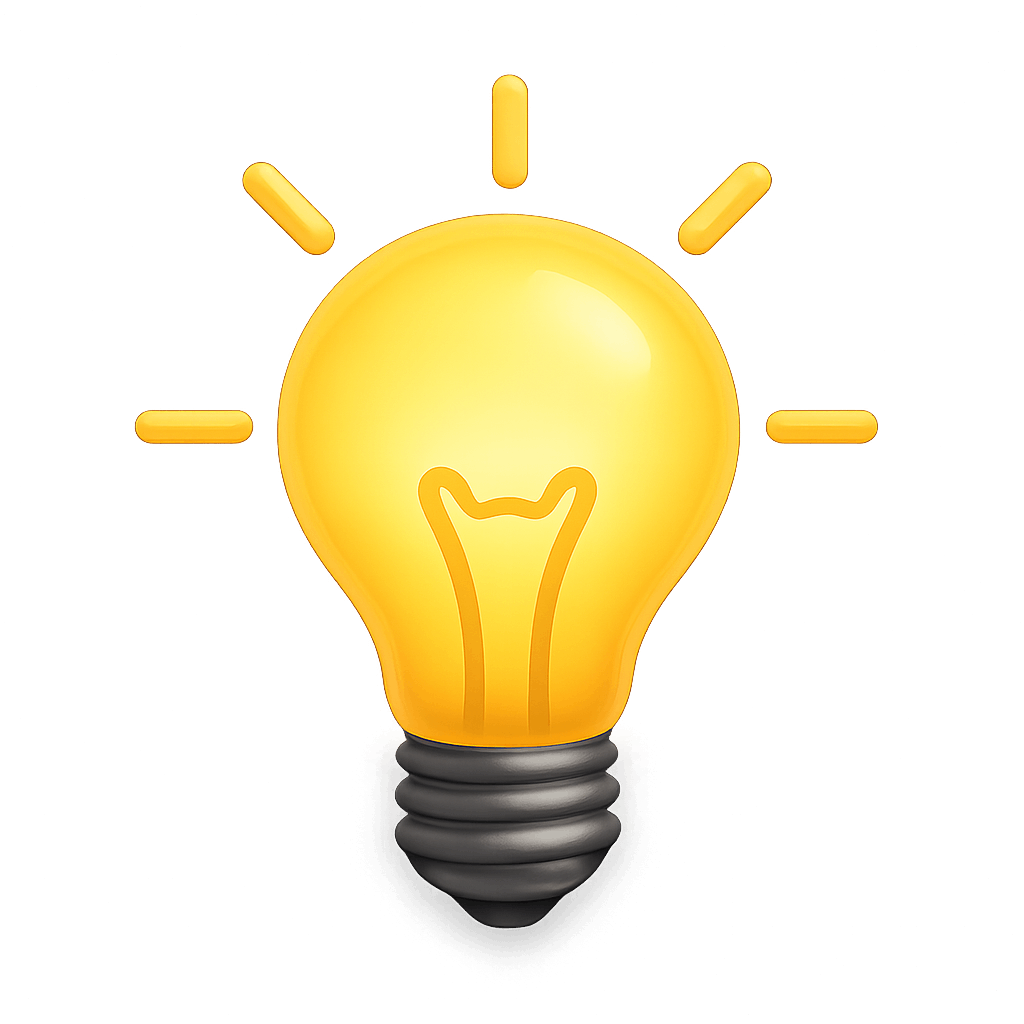 Yellow Lightbulb Icon Representing Innovation and Bright Ideas