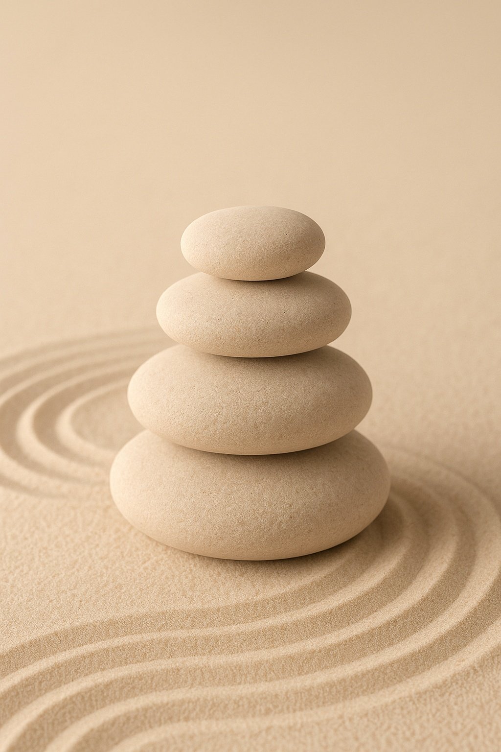 Zen Stacked Stones Sand Mobile Wallpaper